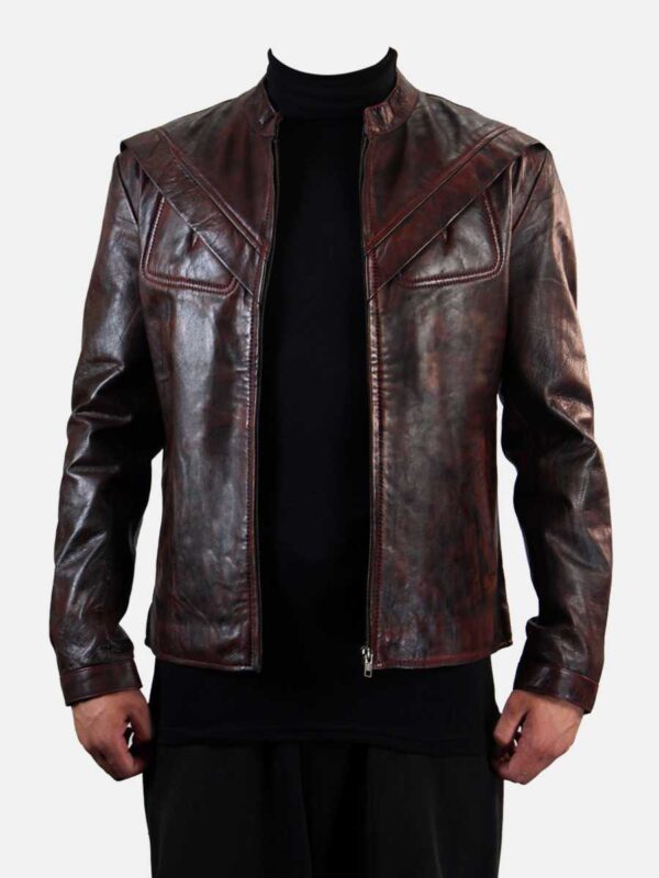 Distressed Leather Jacket