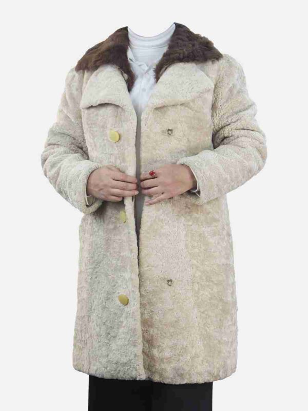 Caramel Shearling Reversible Cocoon Coat