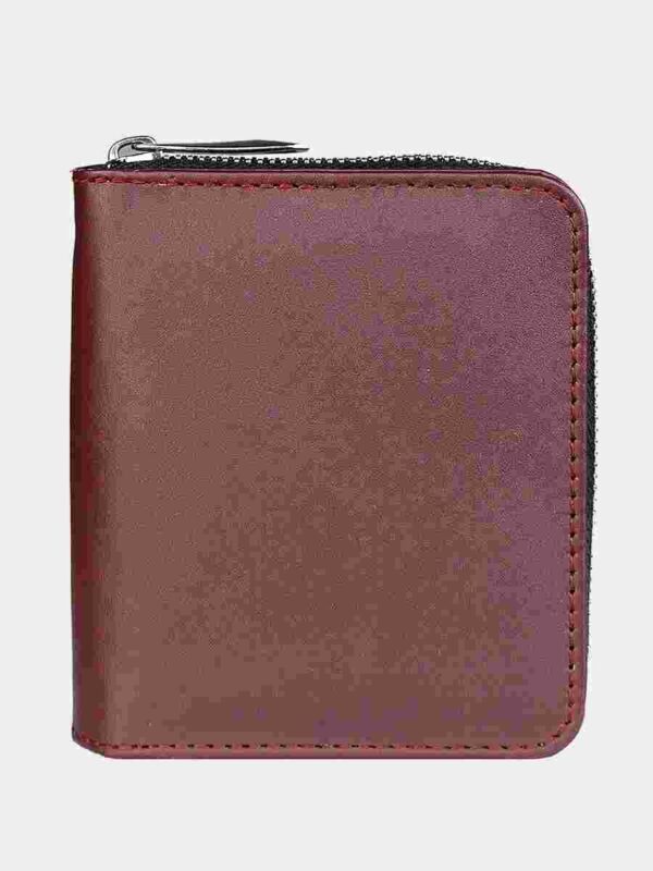  Bifold Leather-look Wallet With A Zipper Closure